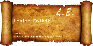 Lositz Enikő névjegykártya